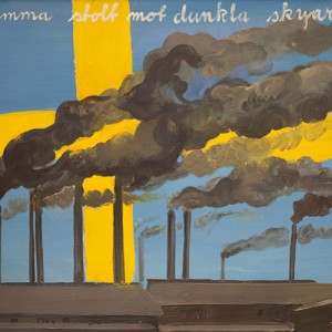 Nordström/Zadig, Flamma Stolt Mot Dunkla..., olja på duk, 1970-1972, 64x90 cm. Foto: Emelie Carlén