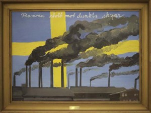 Nordström/Zadig, Flamma Stolt Mot Dunkla..., olja på duk, 1970-1972, 64x90 cm. Foto: Emelie Carlén