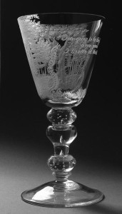 "The Glade II", del av projektet "Mary Wollstonecraft’s Scandinavian journey 1795 re-traced", glaspokal med gravyr, 2012