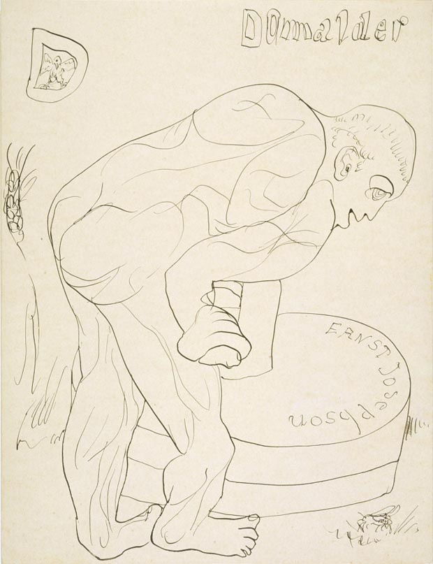 Ernst Josephson, Domalder, tusch på papper, 31x23,5 cm. Foto: Waldemarsudde.
