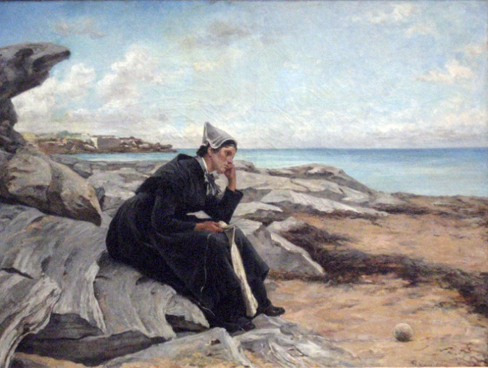 Gustaf Cederströms målning Sjömansänka från 1885. Foto: Per Larsson
