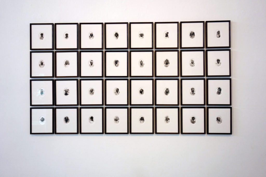 Nadia Kaabi-Linke, Faces, Digital print, 32 photographs, 25,8 x 22,8 cm, 2014